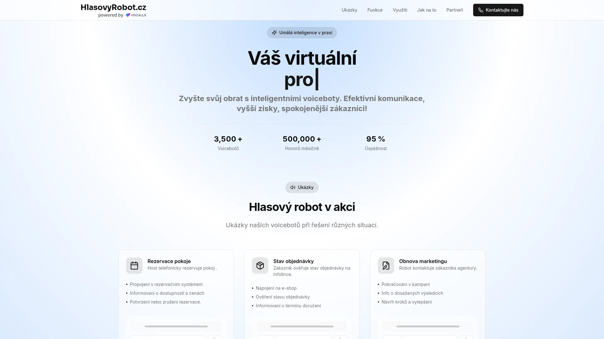 Screenshot of Hlasovyrobot.cz