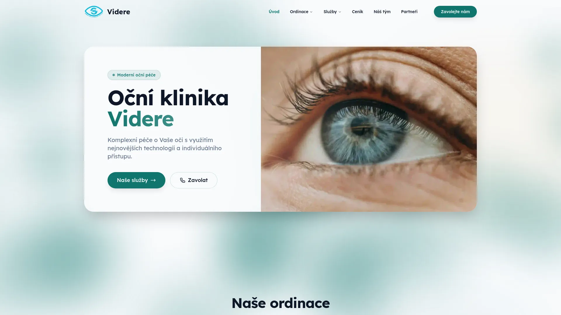 Screenshot of Videre.cz